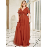 Funki Buys | Dresses | Women's Elegant Chiffon Evening Dress