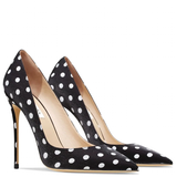 Funki Buys | Shoes | Women's Silk Polka Dot Pointed Toe Heels