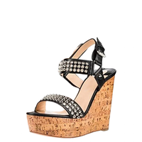 Funki Buys | Shoes | Women's High Heeled Spike Wedge Sandal