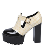 Funki Buys | Shoes | Women's Chunky Block Heeled Mary Janes