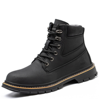 Funki Buys | Boots | Men's High-Top Work Boots | Steel Toe Safety Shoe