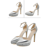 Funki Buys | Shoes | Women's Sequin Cloth Bling Stiletto Sandal