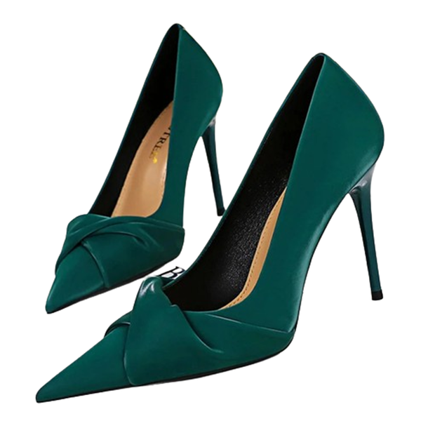 Funki Buys | Shoes | Women's Bow Twist High Stiletto Pumps