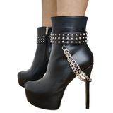 Funki Buys | Boots | Women's Ankle Boot Chain Stilettos