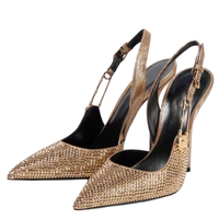 Funki Buys | Shoes | Women's Rhinestone Stiletto Slingback High Heels