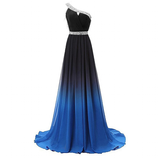 Funki Buys | Dresses | Women's Long Gradient Chiffon Dress