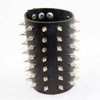 Funki Buys | Bracelets | Unisex Punk Rivet Leather Spiked Wristband