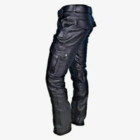 Funki Buys | Pants | Men's PU Leather Motorcycle Pants | Cargo Pockets