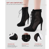 Funki Buys | Boots | Women's Mesh Stiletto Latin Dance Boots