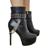 Funki Buys | Boots | Women's Ankle Boot Chain Stilettos