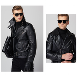 Funki Buys | Jackets | Men's Premium Faux Leather Biker Jacket | 5XL