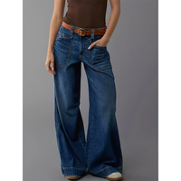 Funki Buys | Pants | Women's High Waist Wide Leg Wash Jeans