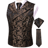 Funki Buys | Vests | Men's 4 Pcs Formal Floral Tie Vest Set
