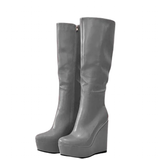 Funki Buys | Boots | Women's Super High Wedge Heeled Boots