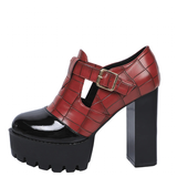 Funki Buys | Shoes | Women's Chunky Block Heeled Mary Janes