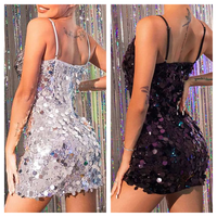 Funki Buys | Dresses | Women's Sparkly Sequin Sling Mini Dress