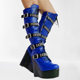 Funki Buys | Boots | Women's Knee High Boots | Gothic Platform Wedges