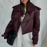 Funki Buys | Jackets | Women's Extra Long Faux Leather Coat