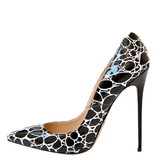 Funki Buys | Shoes | Women's Patent Leather Oval Pattern Stilettos