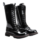 Funki Buys | Boots | Men's Knee High Patent Leather Laced Boot