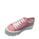 Funki Buys | Shoes | Women's Thick Heeled Canvas Sneakers
