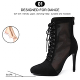 Funki Buys | Boots | Women's Mesh Stiletto Latin Dance Boots
