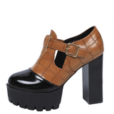 Funki Buys | Shoes | Women's Chunky Block Heeled Mary Janes