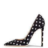 Funki Buys | Shoes | Women's Silk Polka Dot Pointed Toe Heels