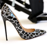 Funki Buys | Shoes | Women's Patent Leather Oval Pattern Stilettos