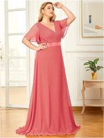 Funki Buys | Dresses | Women's Elegant Chiffon Evening Dress