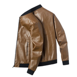 Funki Buys | Jackets | Men's Thin Faux Leather Bomber Jacket