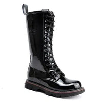 Funki Buys | Boots | Men's Knee High Patent Leather Laced Boot