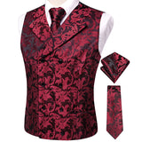 Funki Buys | Vests | Men's 4 Pcs Formal Floral Tie Vest Set