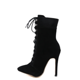 Funki Buys | Boots | Women's Suede High Stiletto Ankle Boots