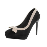 Funki Buys | Shoes | Women's Suede Bow Tie Platorm Heels