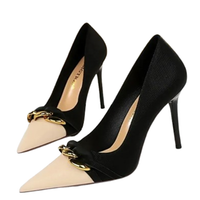 Funki Buys | Shoes | Women's Two Toned Buckle Toe Pumps