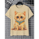 Funki Buys | Shirts | Unisex Cartoon Cat Tee