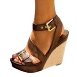 Funki Buys | Shoes | Women's Summer Fashion Peep Toe Wedge Sandals