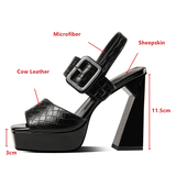 Funki Buys | Shoes | Women's Genuine Leather Platform Summer Sandals