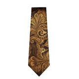 Funki Buys | Vests | Men's 4 Pcs Gold Silk Paisley Tie Vest Set