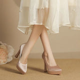 Funki Buys | Shoes | Women's Elegant Satin High Heel Pumps