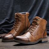 Funki Buys | Boots | Men's Faux Leather Dress Boot | Retro Ankle Boot