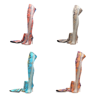 Funki Buys | Boots | Women's Multicolor Snake Print Long Boots