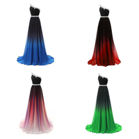 Funki Buys | Dresses | Women's Long Gradient Chiffon Dress