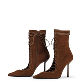 Funki Buys | Boots | Women's Stylish Lace Up Stiletto Boots