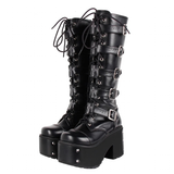 Funki Buys | Boots | Women's Gothic Harajuku Platform Stud Boots