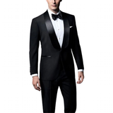 Funki Buys | Suits | Men's Black Elegant Slim Fit Custom 2 Pcs Tuxedos