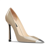 Funki Buys | Shoes | Women's Genuine Leather Metal Toe Heels