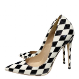 Funki Buys | Shoes | Women's Black and White Checkered Stilettos