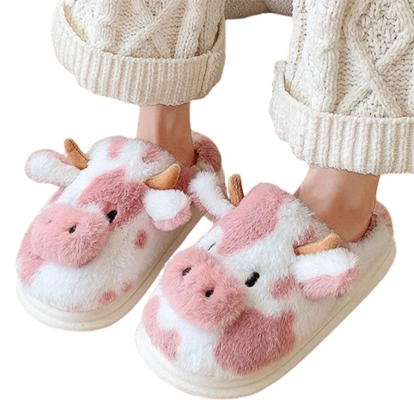 Funki Buys | Shoes | Women's Warm Cartoon Cow Slippers